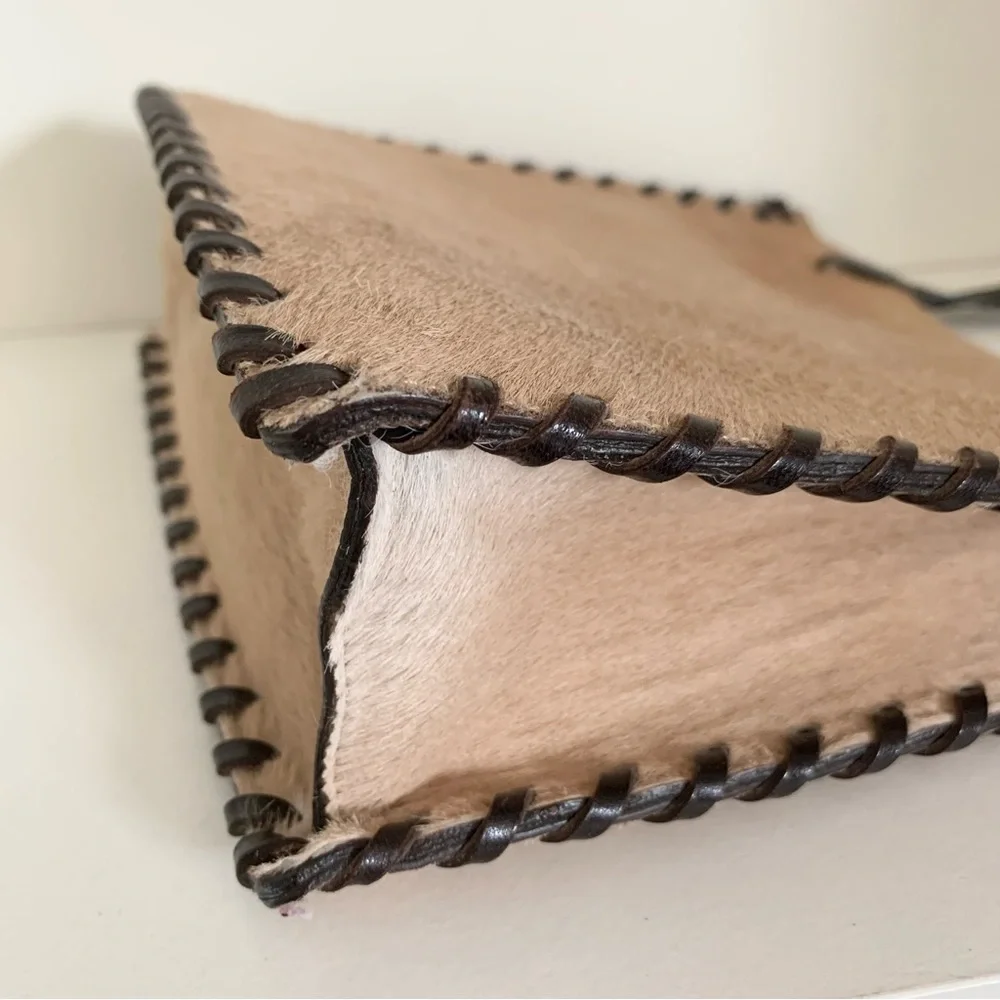 Vintage Horse hide time postmodern purse